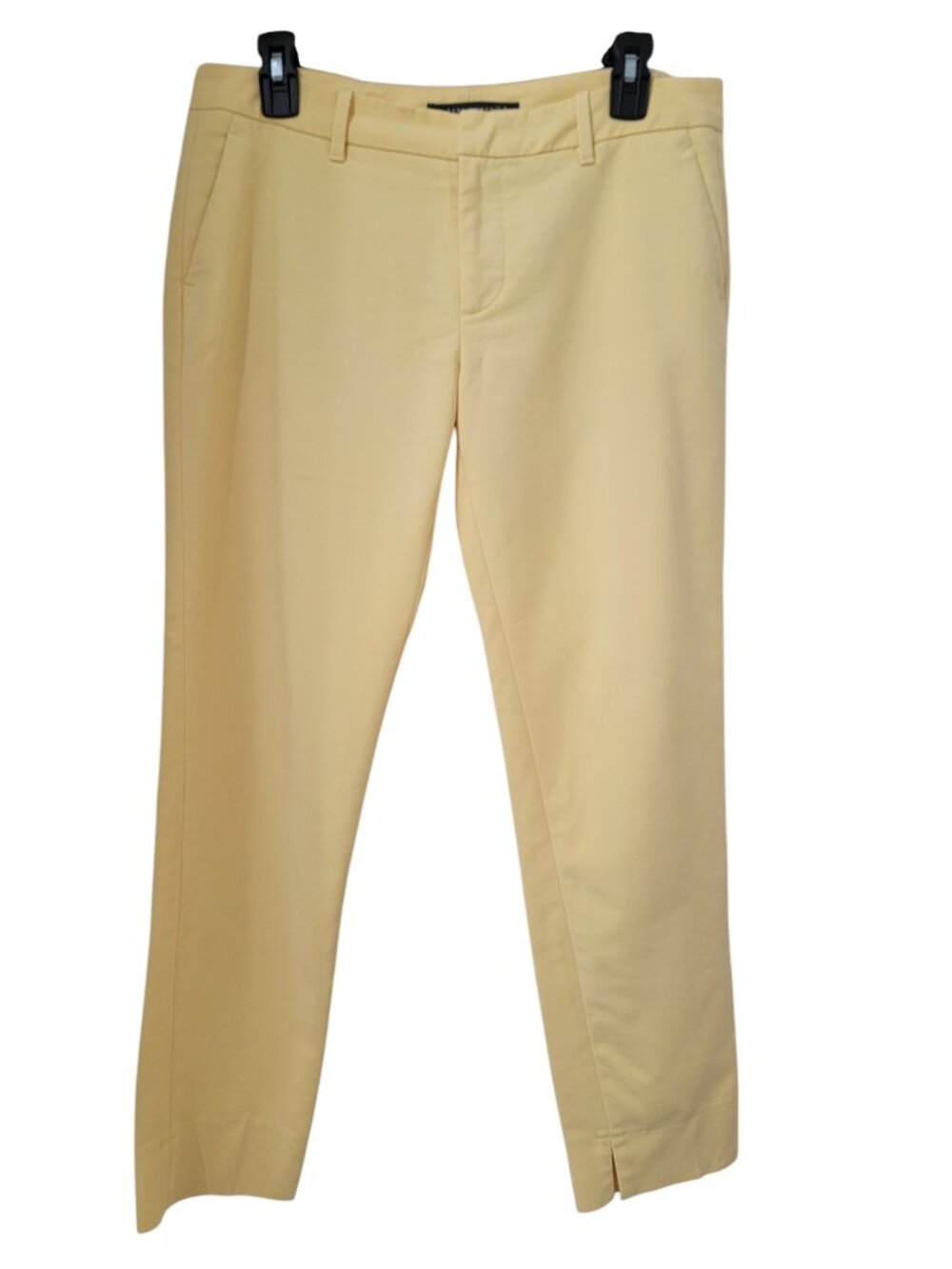Zara Woman Size M Yellow Trousers, Mid Rise, Slim, Slightly Tapered Leg